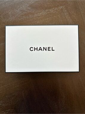 CHANEL White Gift Box with Black Logo